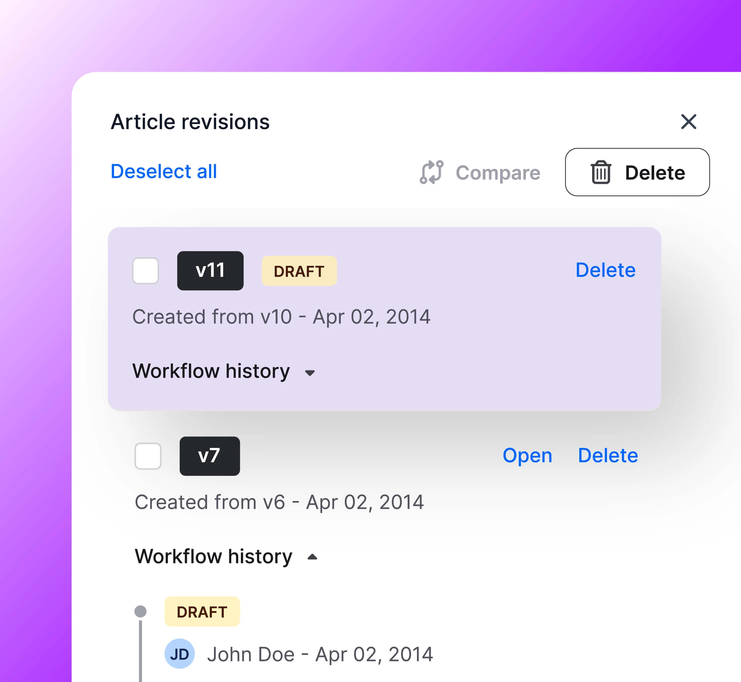 Multi-version documentation