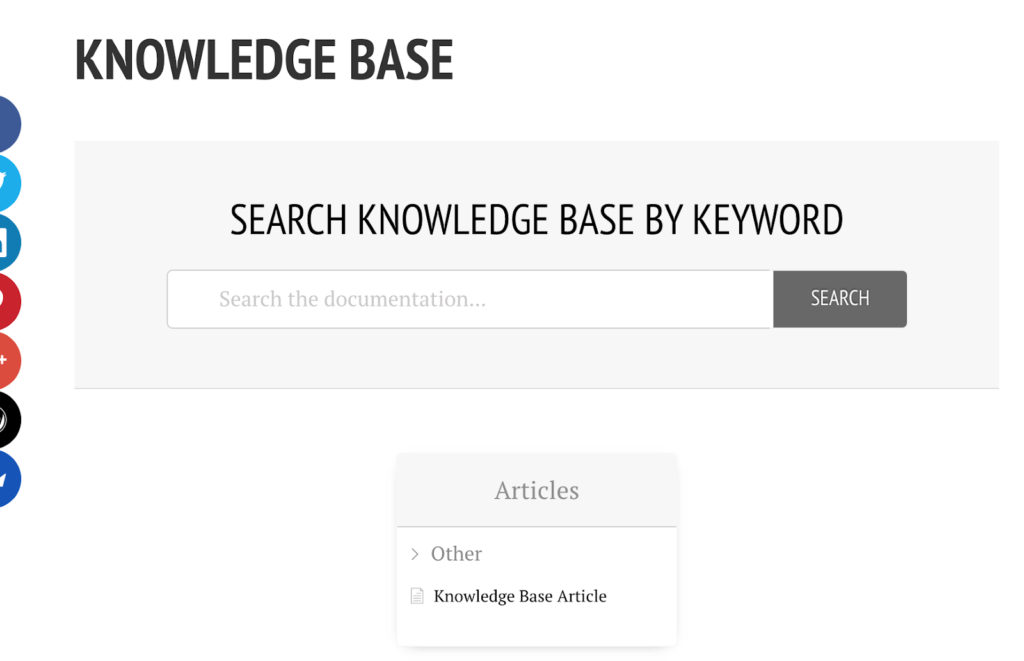 WordPress plugins for knowledge bases - Knowledgebase Example