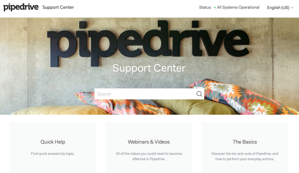 Pipedrive home page