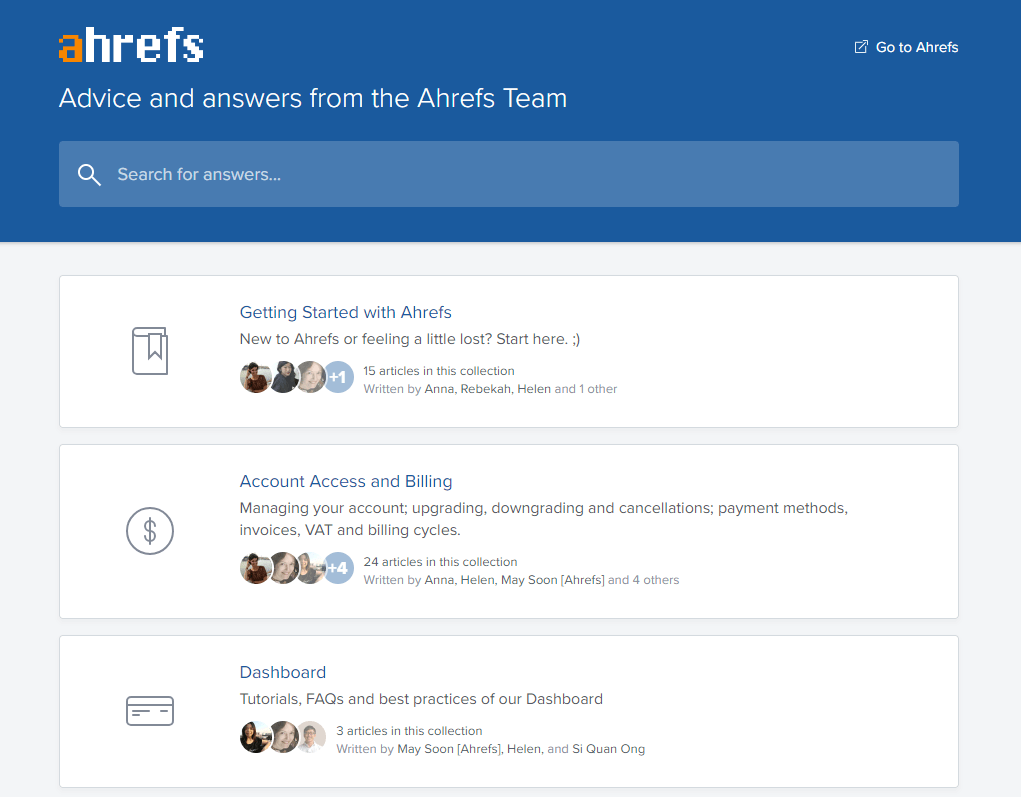 ahrefs support