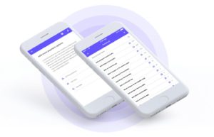 User Report customer feedback tool on two iphones