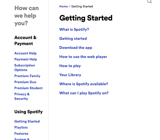 top articles spotify knowledge base