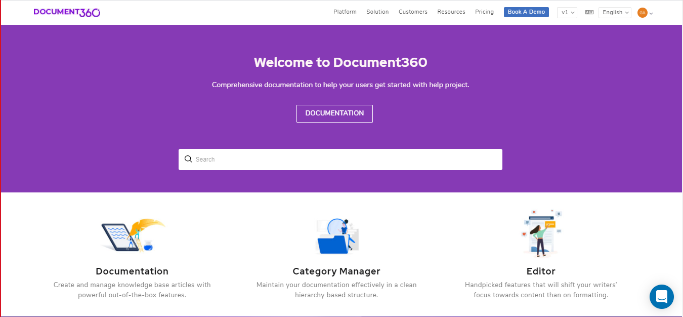 Document360 -Knowledge base software