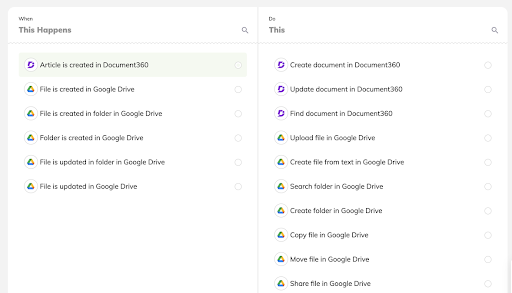 document360 google drive workflow