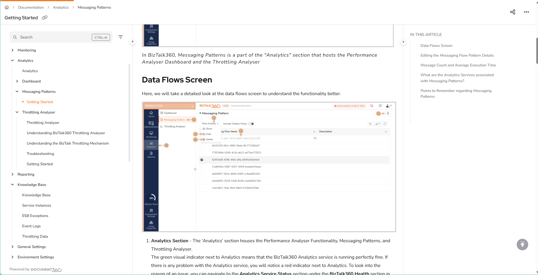 Data Flow Screen