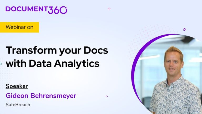 Transform your Documentation with Data Analytics