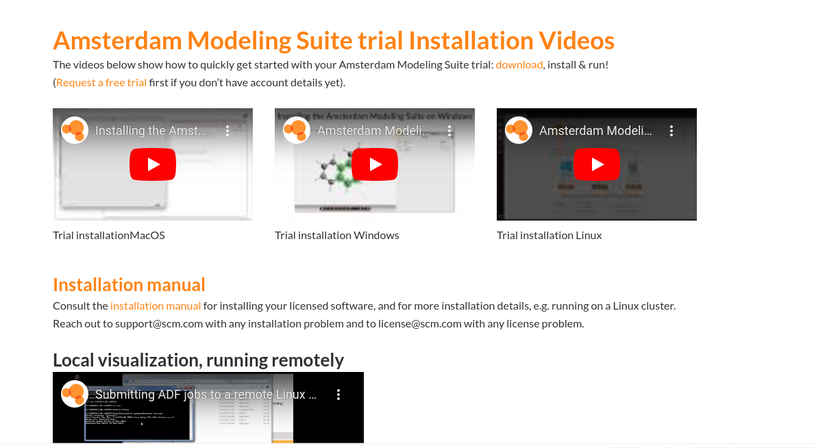 Installation guide with videos