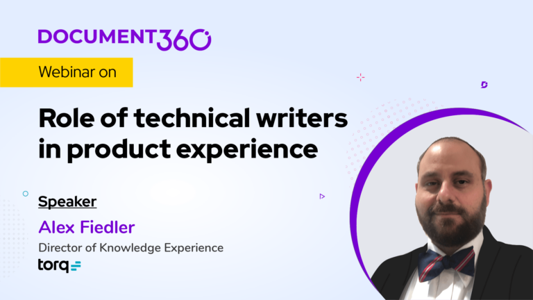 Role of technical writers in product experience