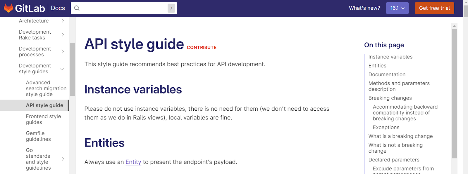 GitLab API style guide