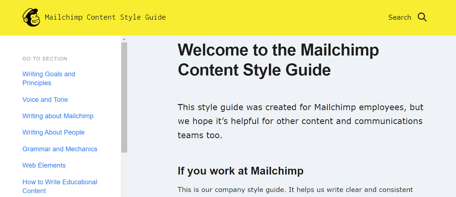 Mailchimp Content Style Guide