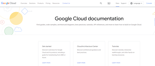 Google cloud documentation