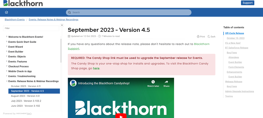 Blackthorn Release Notes