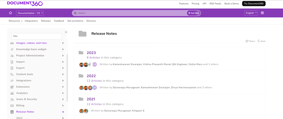 Document360 Release Notes