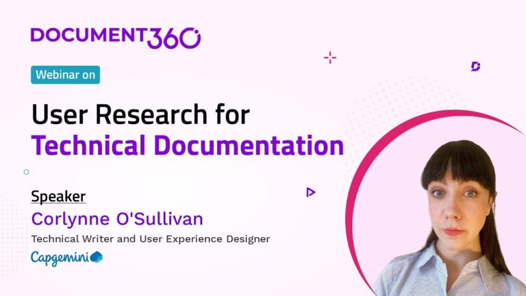 User Research for Technical Documentation