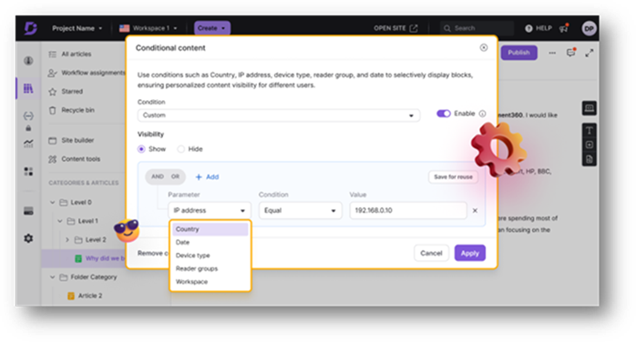 Conditional content