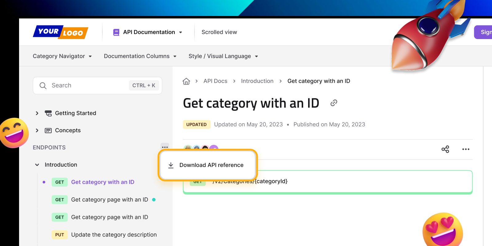 Download API reference
