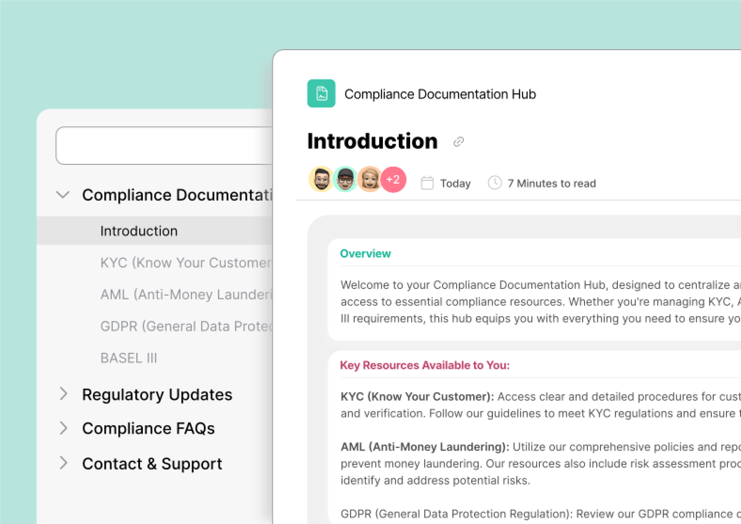 finance compliance docs