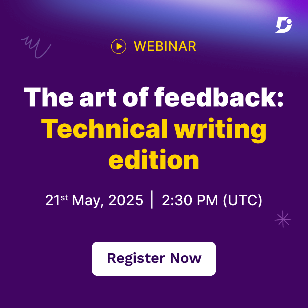 The art of Feedback: Technical writing edition