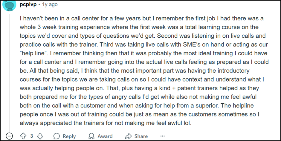 customer satisfaction example