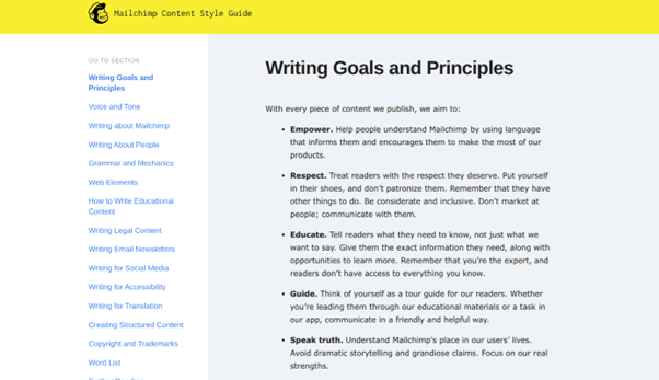 Mailchimp principles