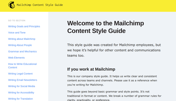 Mailchimp style guide