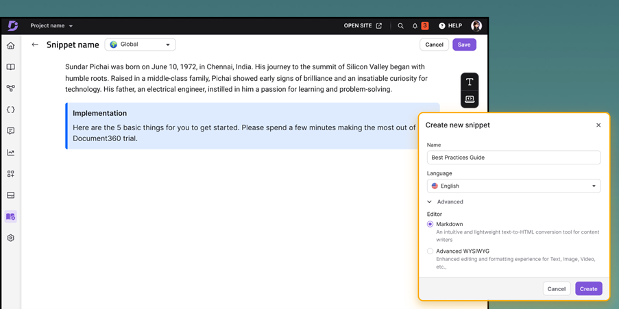 content reuse elements
