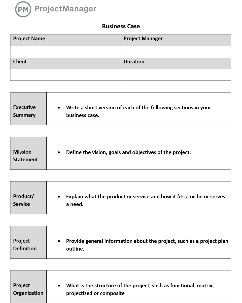 business case document
