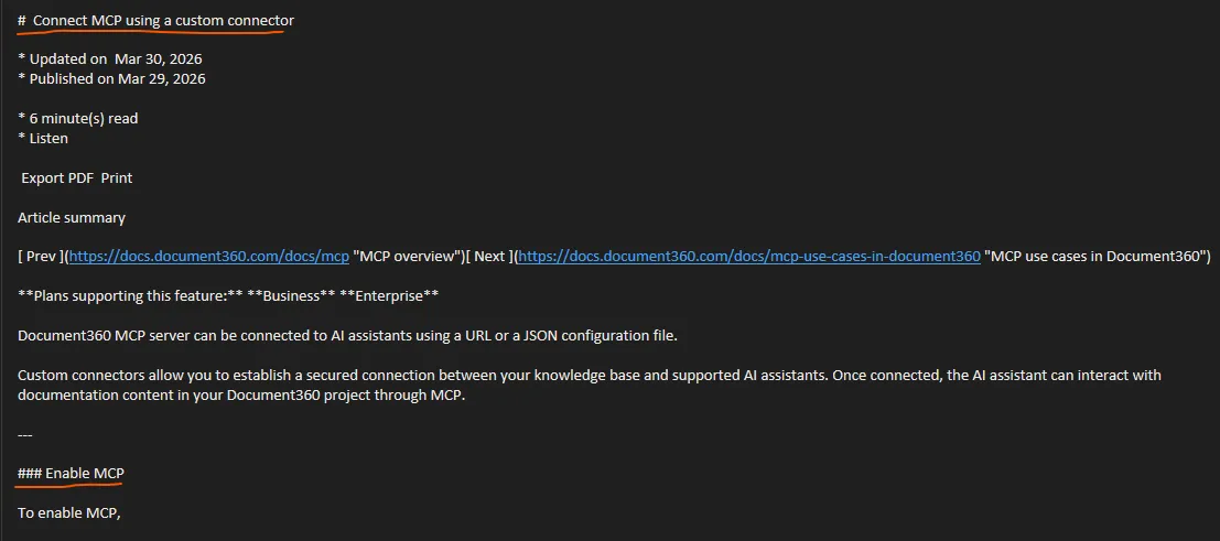 Mismatched content hierarchy in API documentation