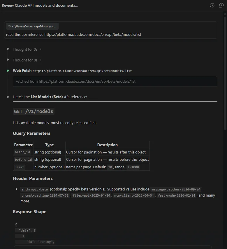 API reference displayed as markdown figure