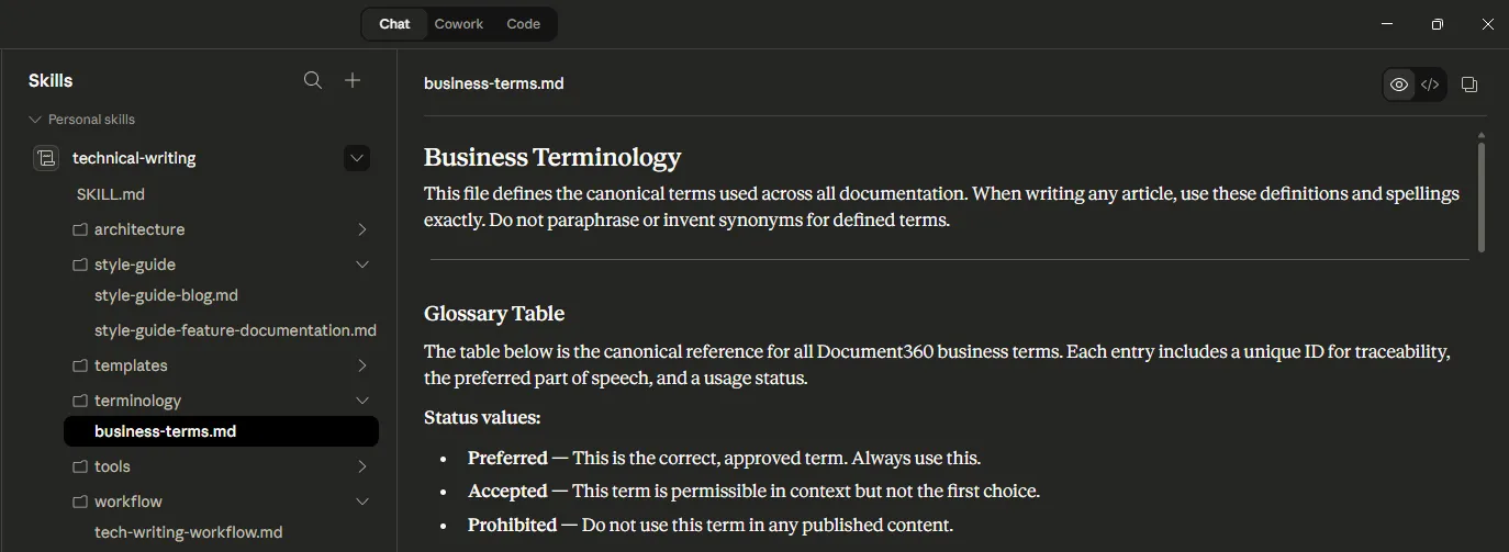 Skill.md file showcasing modular skill hierarchy