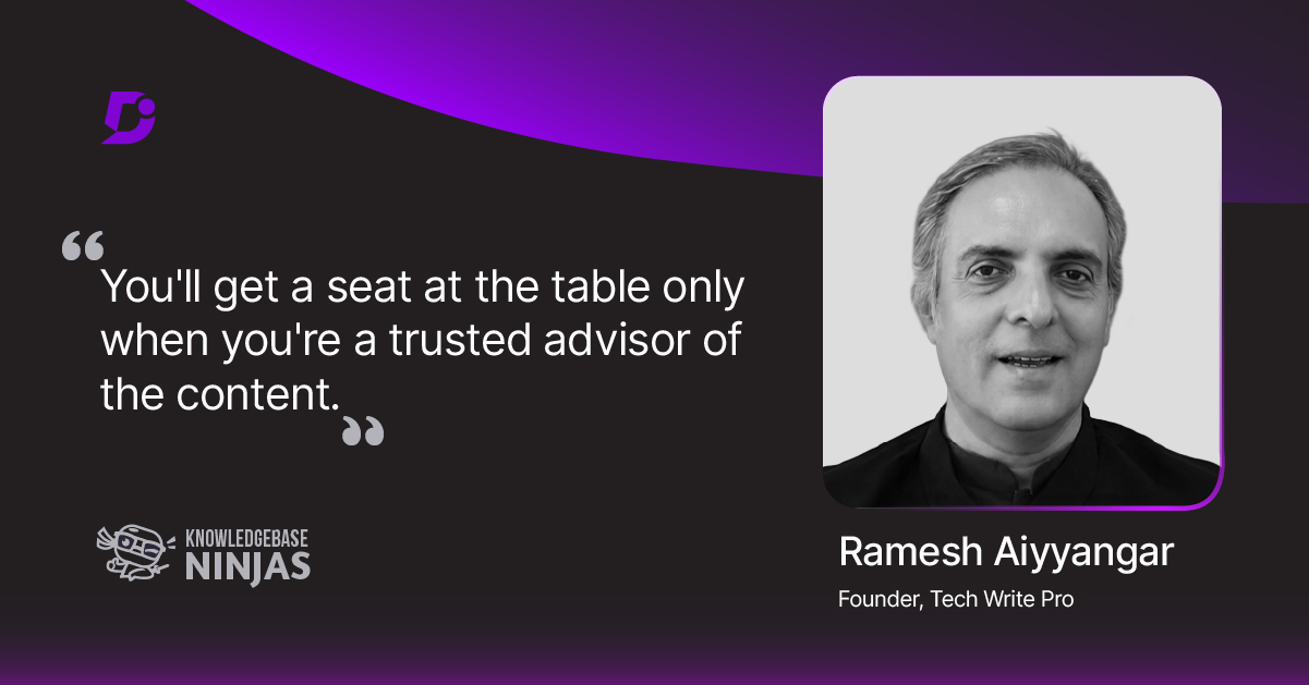 Ramesh tech writing quote banner