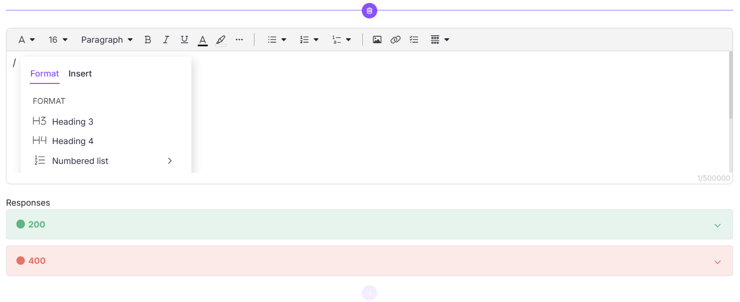 Richer formatting