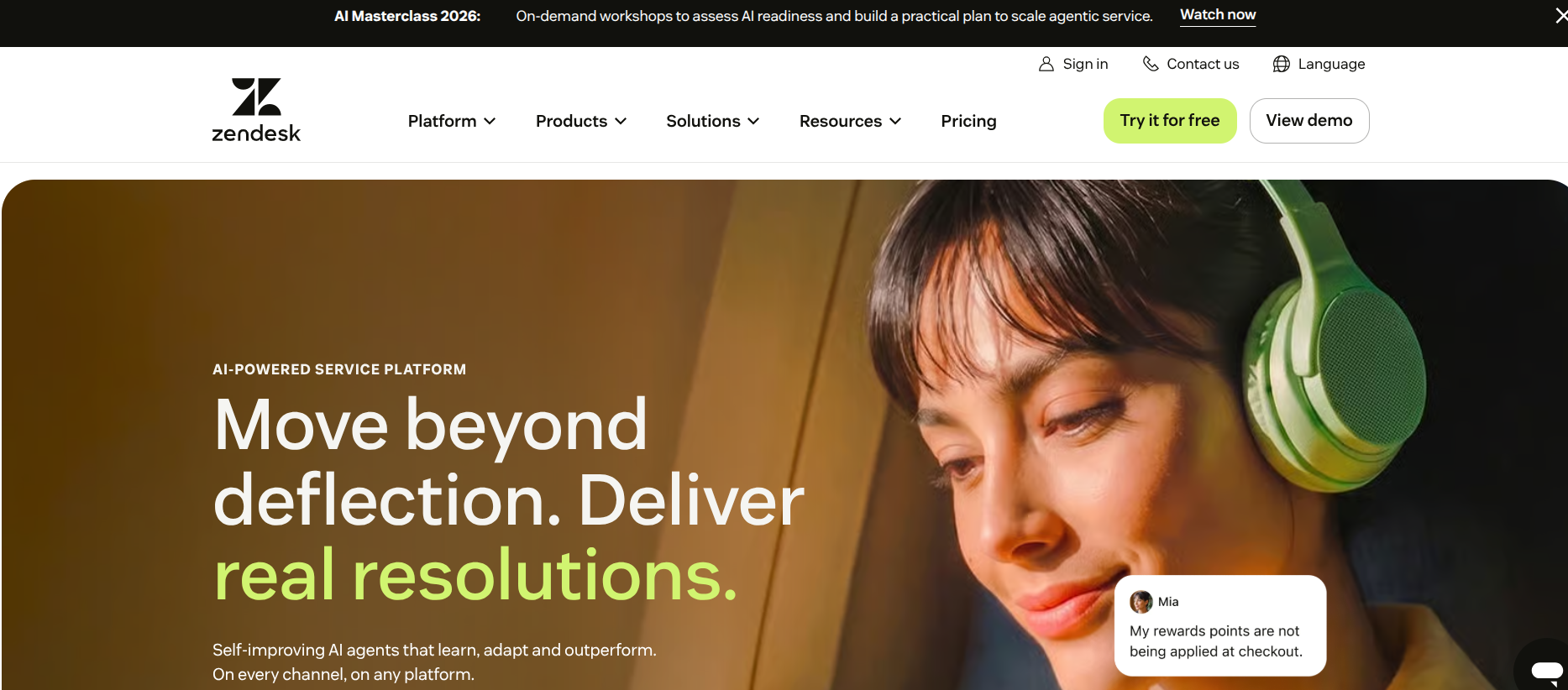 Zendesk knowledge and help center product page